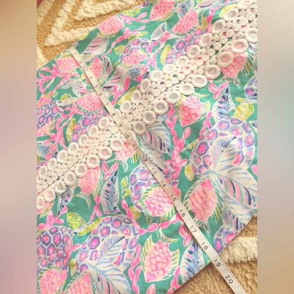 LILLY PULITZER Sz 6 SHELLI LACE CROCHET SHEATH STRETCH DRESS TURTLE WAVE - Picture 10 of 11